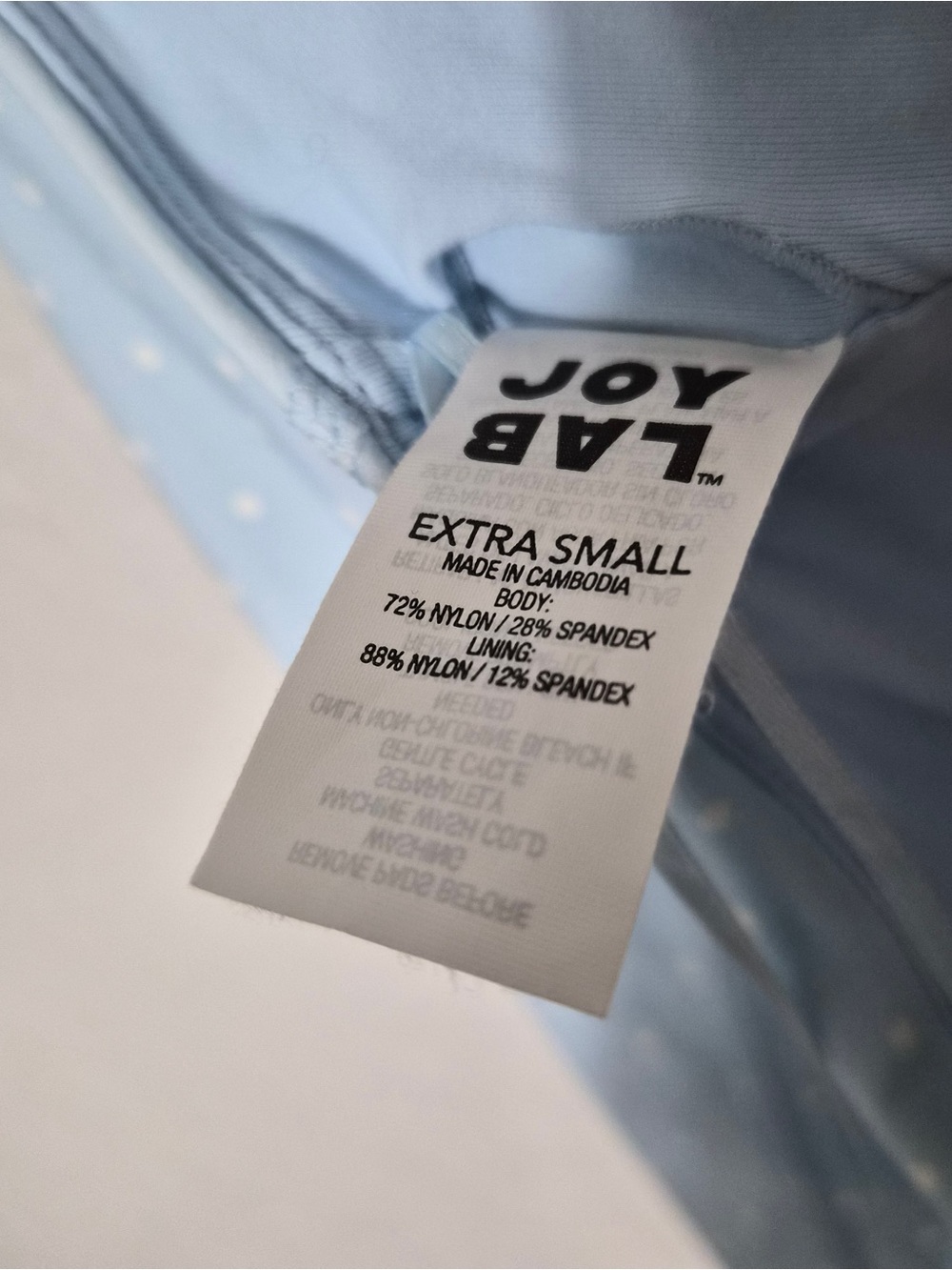 MATCHING SET JoyLab Active Skort & Halter Top Light Blue with White Polka Dots - Picture 6 of 7